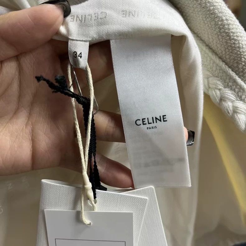Celine Celine White Casual Long Sleeve Jacket Size S / US 4 / IT 40 - 3 Thumbnail