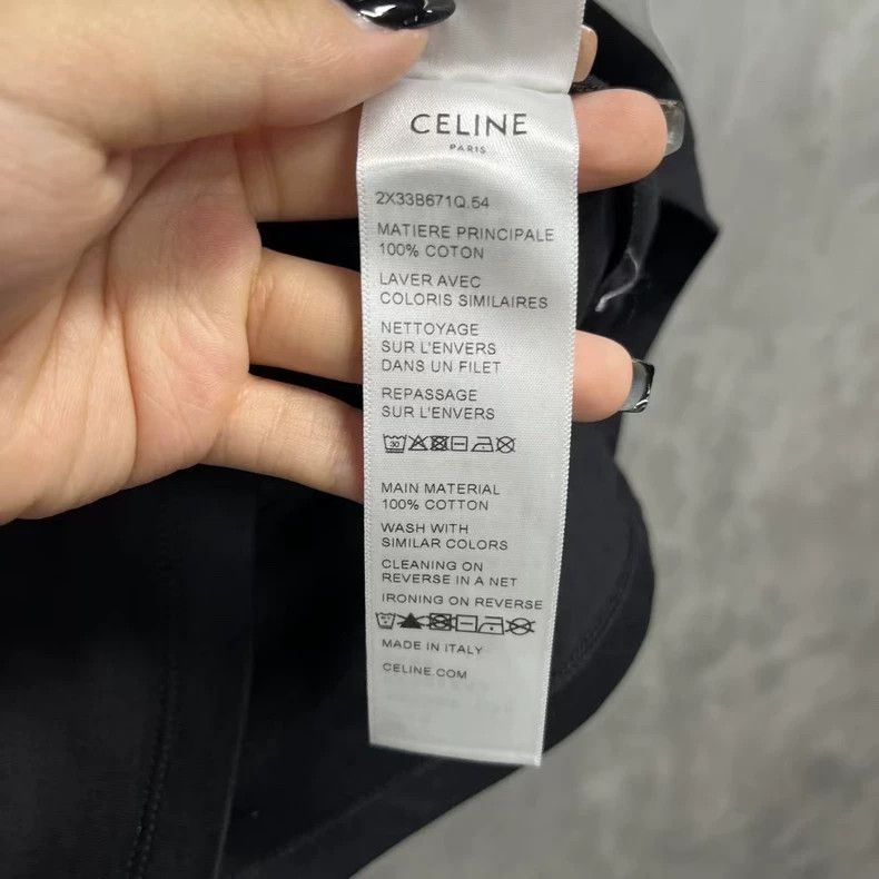 Celine Celine Black Logo Print Crop Tank Top Size M / US 6-8 / IT 42-44 - 3 Thumbnail