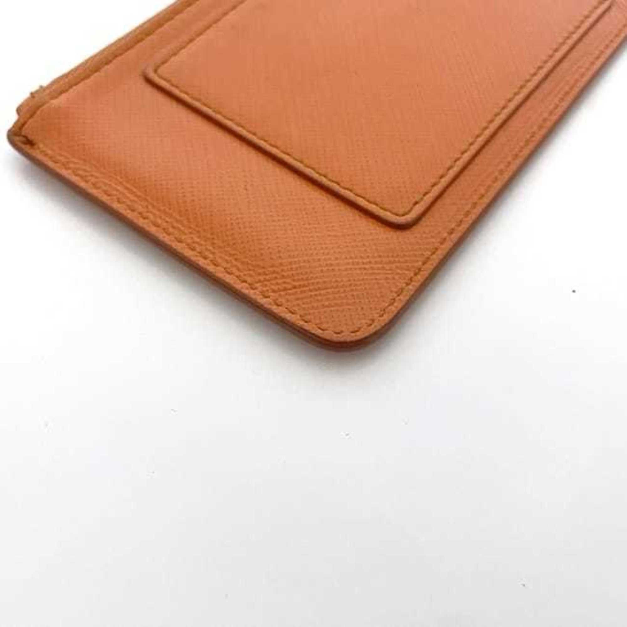 Salvatore Ferragamo Salvatore Ferragamo Coin Case ec-23091 Orange Gancini Leather GJ-22B956 Women's Size ONE SIZE - 8 Thumbnail