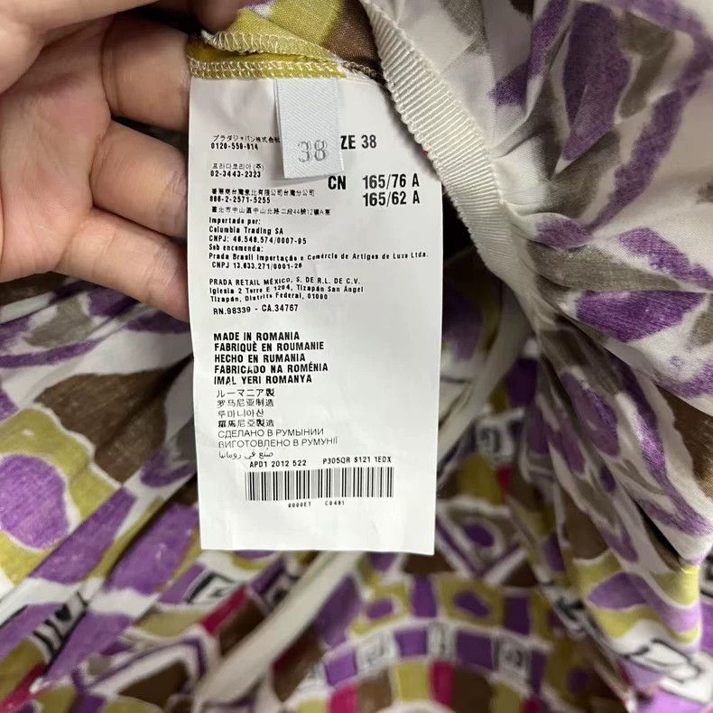 Prada Prada Colorful Patterned Print Dress Size 38 Size M / US 6-8 / IT 42-44 - 3 Thumbnail