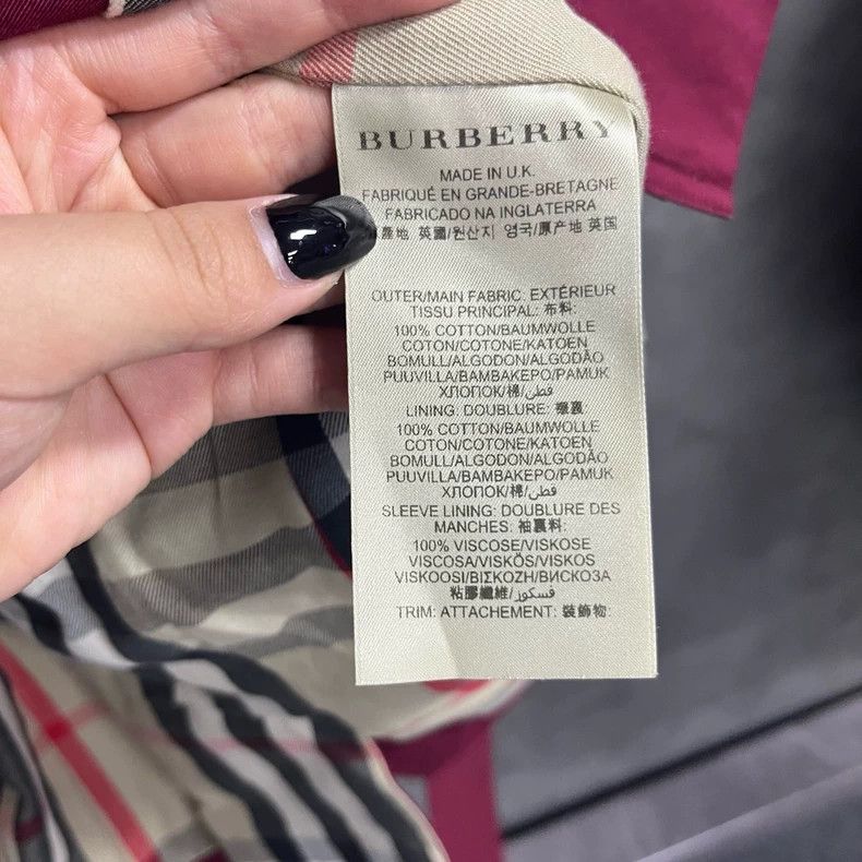 Burberry Burberry Burgundy Double-Breasted Jacket Size M / US 6-8 / IT 42-44 - 3 Thumbnail