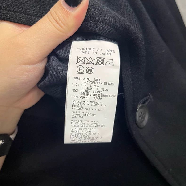Yohji Yamamoto Yohji Yamamoto Black Double Collar Coat Size ONE SIZE - 3 Thumbnail