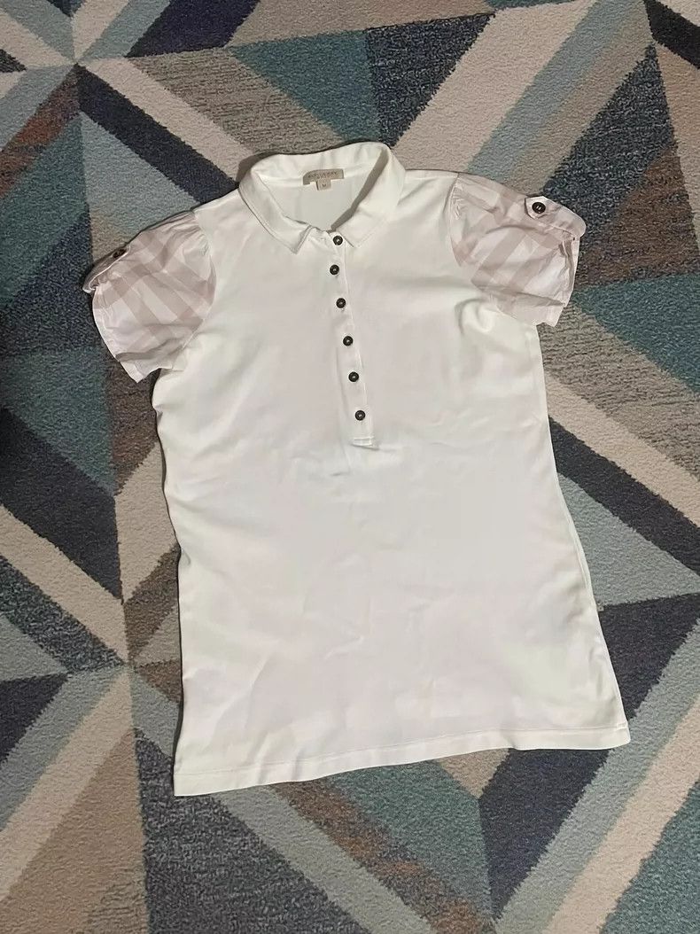 Burberry Burberry Women's Short Sleeve Polo Shirt Size M / US 6-8 / IT 42-44 - 2 Thumbnail