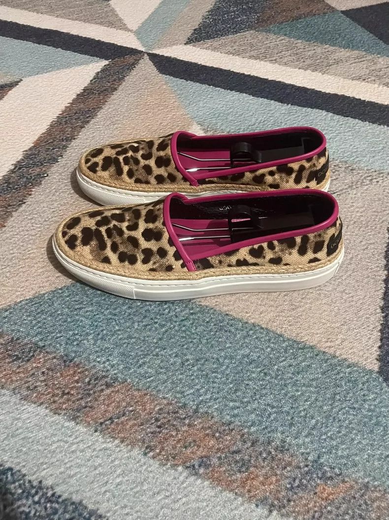 Dolce & Gabbana DG Women's Casual Leopard Print Slip-Ons Size US 7 / IT 37 - 3 Thumbnail