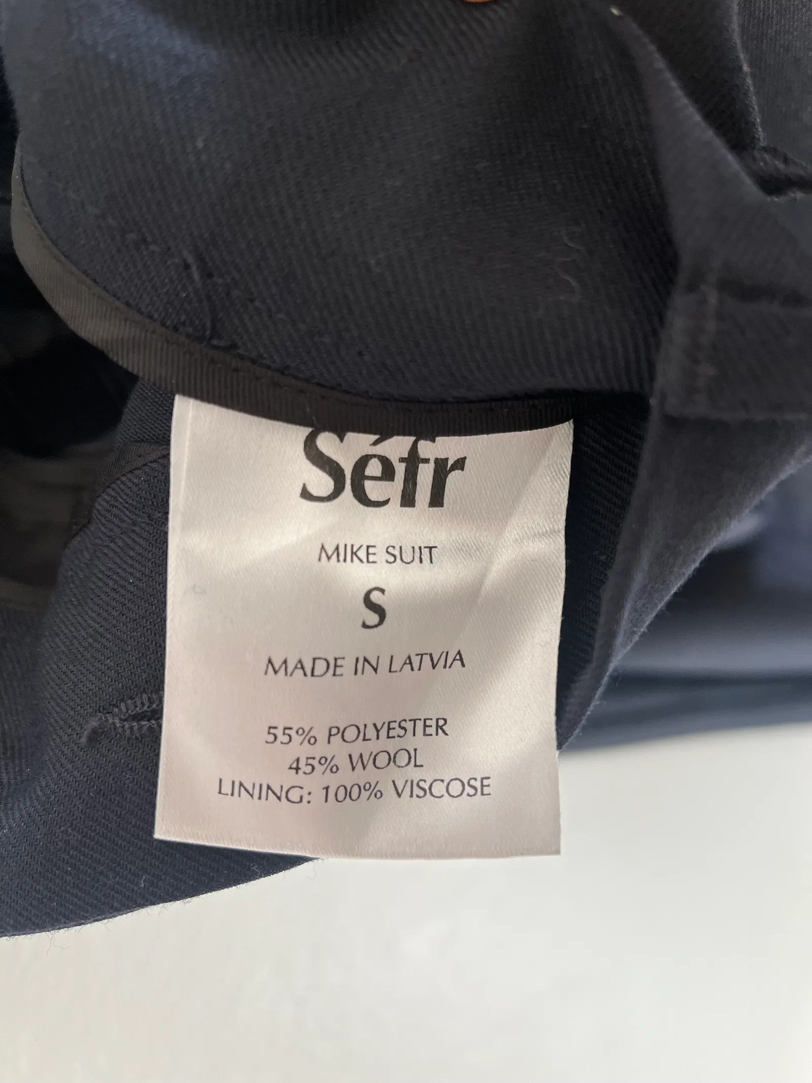 Sefr Séfr Mike Suit Trouser Dark Navy Formal Trousers Size 36R - 3 Thumbnail