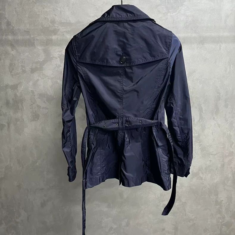 Burberry Burberry Blue Double-Breasted Long Sleeve Coat Size S / US 4 / IT 40 - 5 Thumbnail