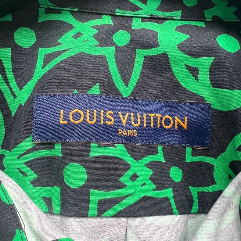 Louis Vuitton Louis Vuitton Green Printed Button-Up Shirt Size S / US 4 / IT 40 - 3 Thumbnail