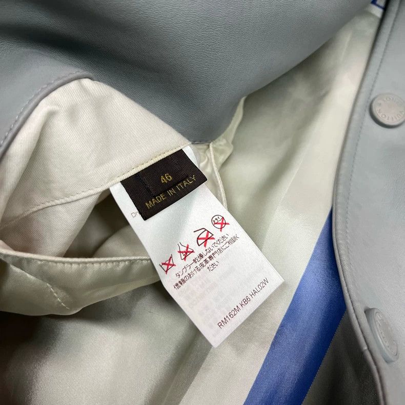 Louis Vuitton Louis Vuitton Gray Baseball Leather Jacket Size L / US 10 / IT 46 - 5 Thumbnail