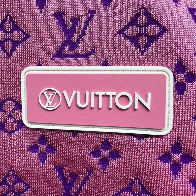 Louis Vuitton Louis Vuitton Purple Logo Knit Short Sleeve Top Size L / US 10 / IT 46 - 4 Thumbnail