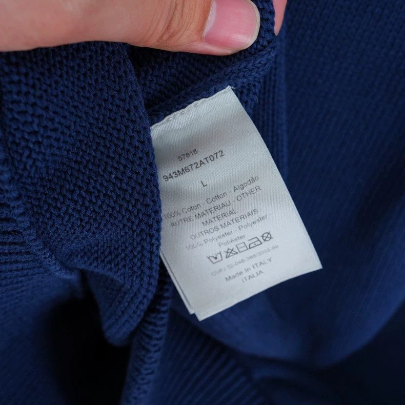 Dior Dior Navy Knit Sweater with Logo Details Size L / US 10 / IT 46 - 5 Thumbnail