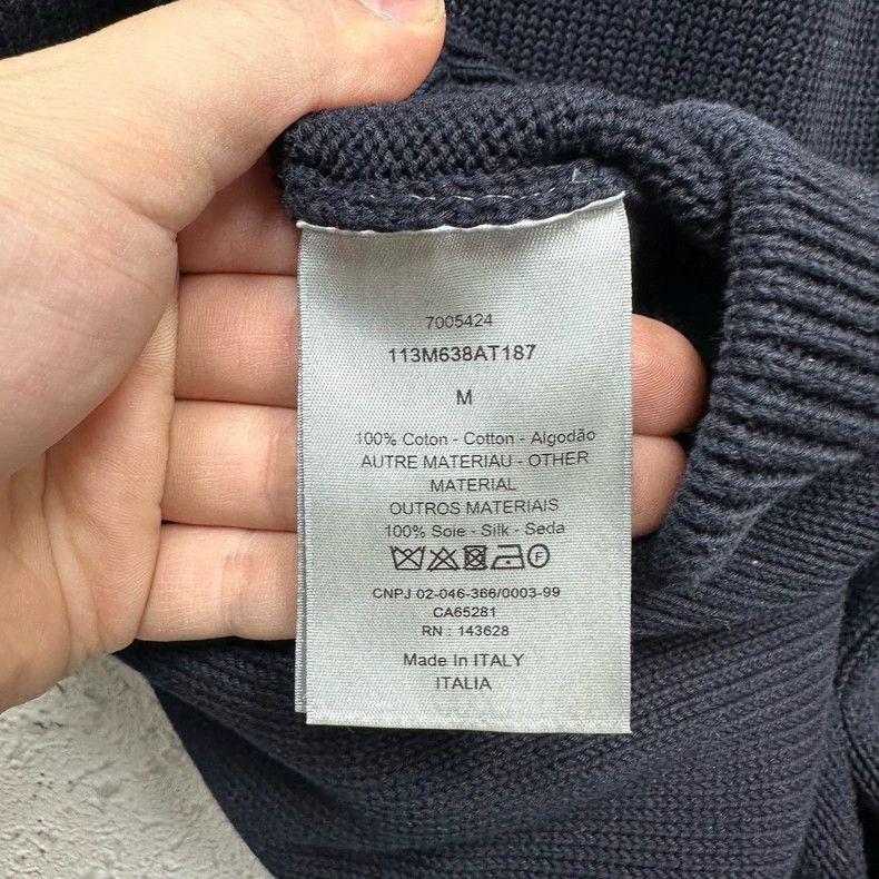 Dior Dior Navy Knit Sweater with Logo Design Size M / US 6-8 / IT 42-44 - 4 Thumbnail