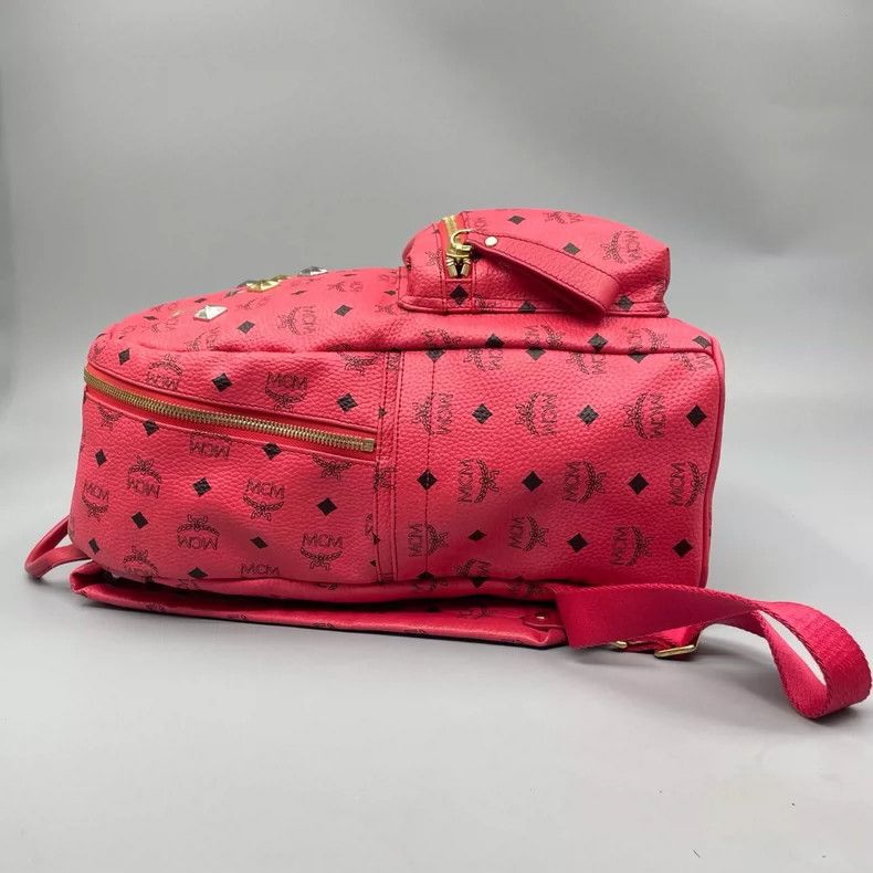 MCM MCM Classic Print Backpack With Studs Size ONE SIZE - 4 Thumbnail