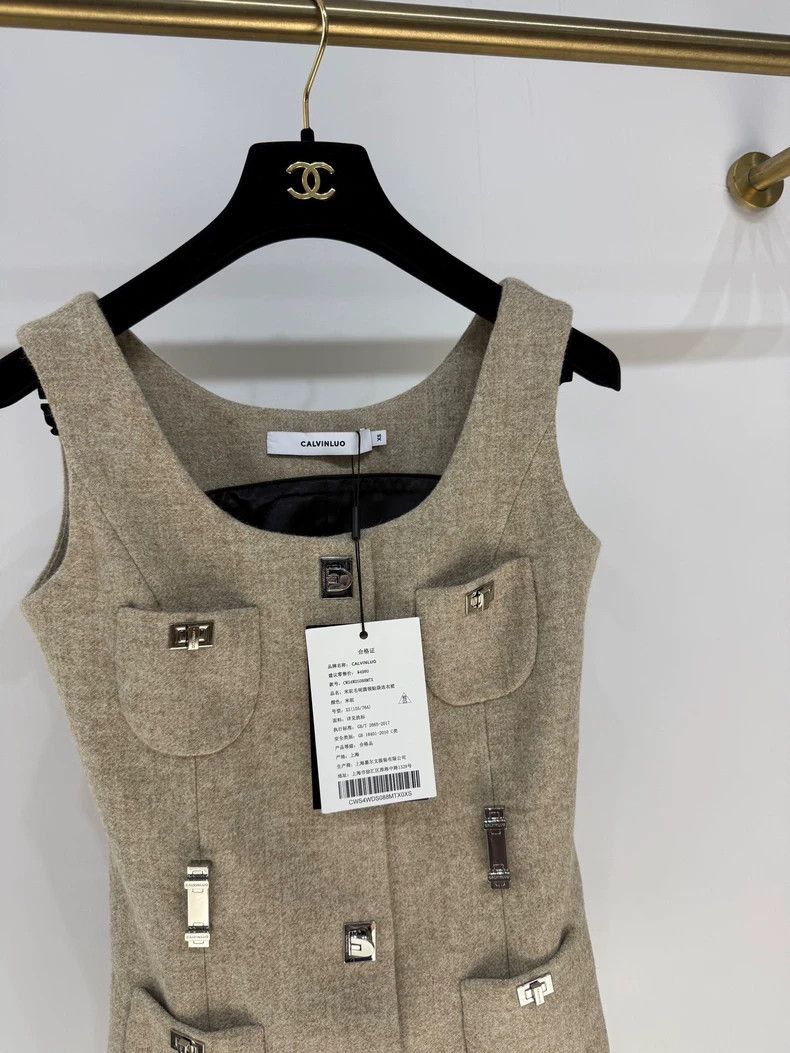 Calvin Klein 205W39NYC New Calvin Luo Sleeveless Dress with Buttons Size XS / US 0-2 / IT 36-38 - 4 Thumbnail