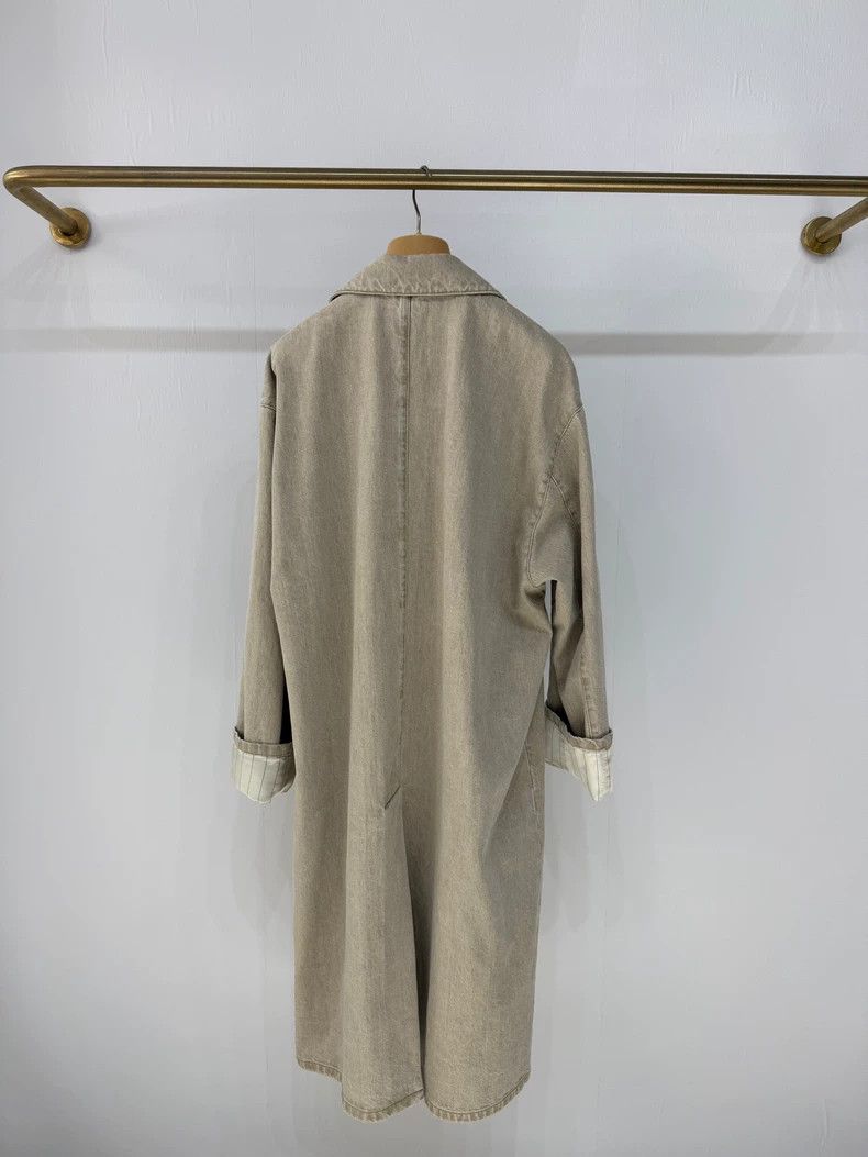 Miu Miu Miu Miu Logo Long Denim Trench Coat Size L / US 10 / IT 46 - 2 Thumbnail