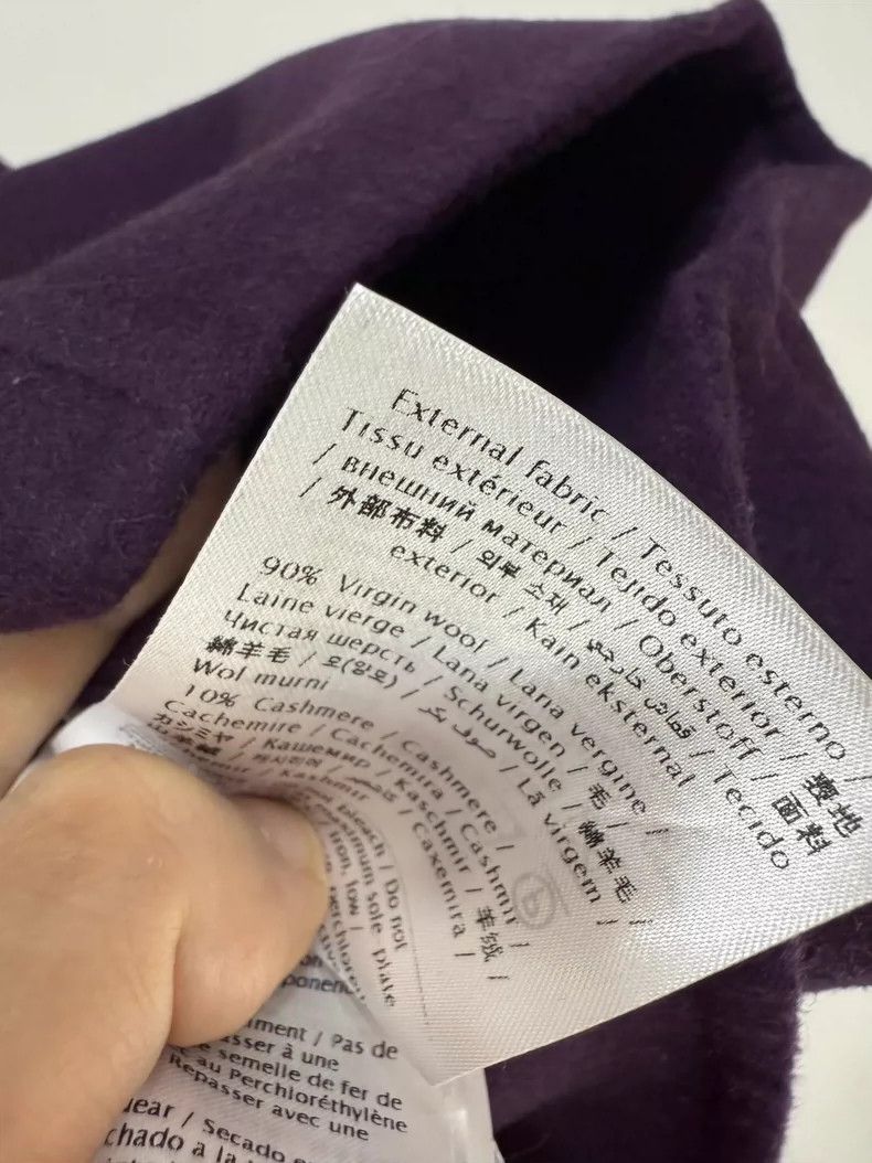 Valentino Purple Batwing Sleeve Wool Coat