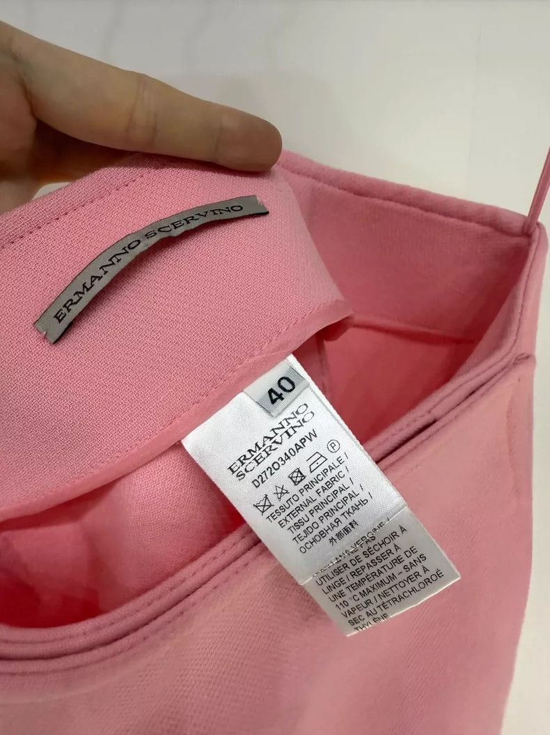 Ermenegildo Zegna Pink Wool Skirt by Ermanno Scervino Size 40" / US 18 - 4 Thumbnail