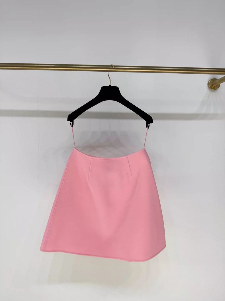 Ermenegildo Zegna Pink Wool Skirt by Ermanno Scervino Size 40" / US 18 - 2 Thumbnail