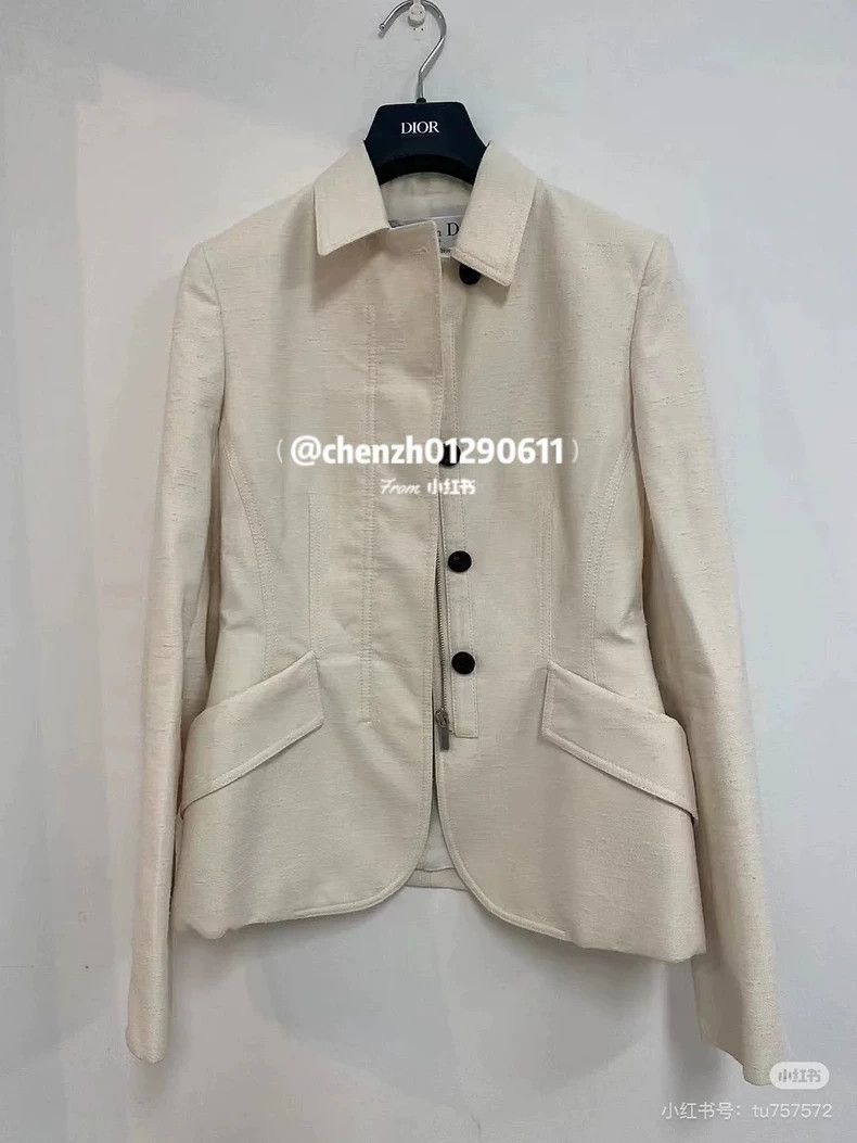 Dior Dior Beige Waistcoat Linen Blazer Jacket Size XS / US 0-2 / IT 36-38 - 7 Thumbnail