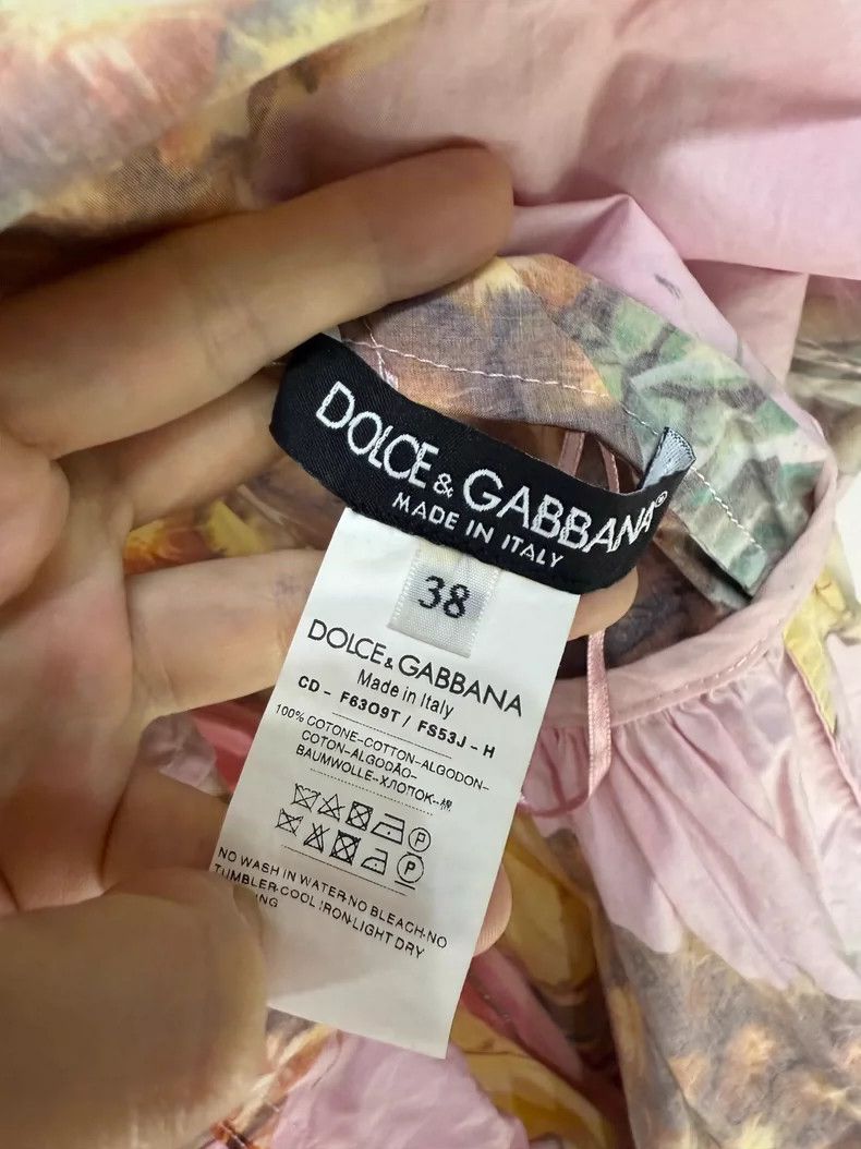 Dolce & Gabbana Pink Pineapple Print Off-Shoulder Dress Size M / US 6-8 / IT 42-44 - 4 Thumbnail