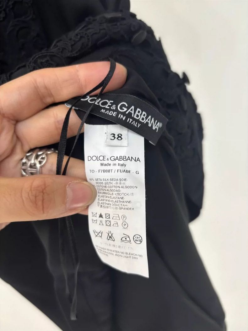 Dolce & Gabbana Sleeveless Silk Top with Lace Details Size S / US 4 / IT 40 - 5 Thumbnail