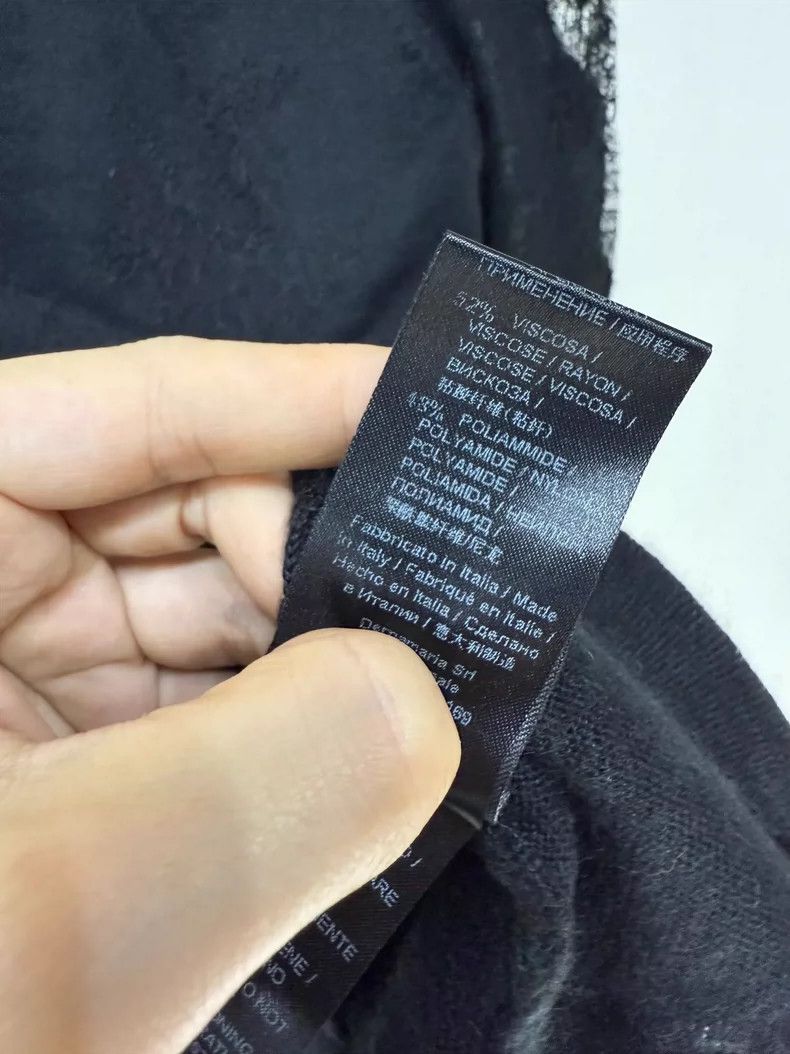 Ermenegildo Zegna Black Lace Silk Cashmere Top Size S / US 4 / IT 40 - 6 Thumbnail