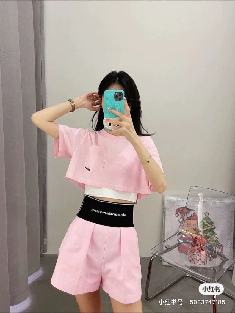 Alexander Wang Alexander Wang Logo Pink Shorts Size 22" - 8 Thumbnail