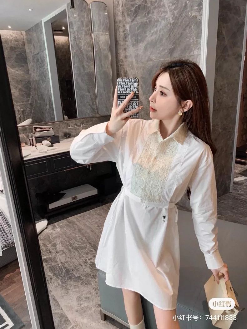 Dior Dior Lace Embroidery Panel Shirt Dress Size S / US 4 / IT 40 - 8 Thumbnail