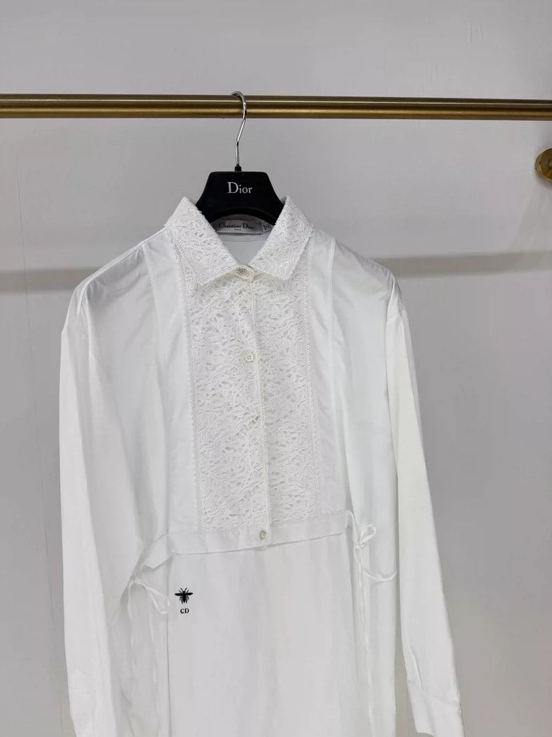 Dior Dior Lace Embroidery Panel Shirt Dress Size S / US 4 / IT 40 - 3 Thumbnail
