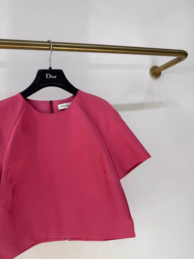 Dior New Dior Short Sleeve Top in Fuchsia Size XS / US 0-2 / IT 36-38 - 3 Thumbnail