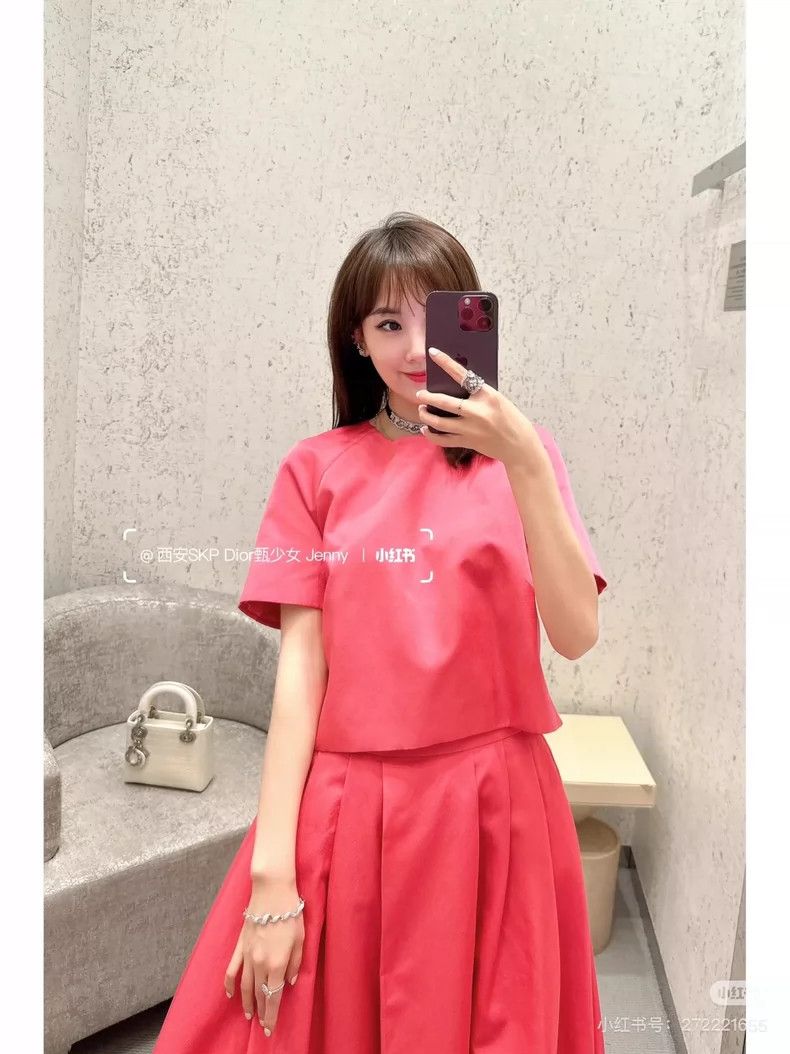 Dior New Dior Short Sleeve Top in Fuchsia Size XS / US 0-2 / IT 36-38 - 7 Thumbnail