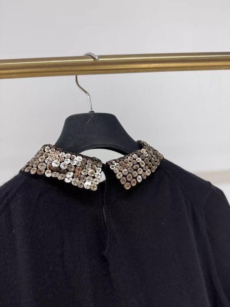 Dior Dior Beaded Collar Cashmere Silk Knit Top Size S / US 4 / IT 40 - 4 Thumbnail