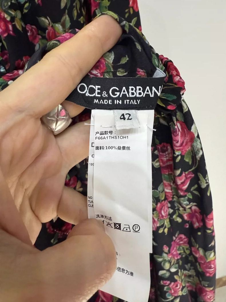 Dolce & Gabbana Romantic Floral Silk Dress by Dolce & Gabbana Size L / US 10 / IT 46 - 5 Thumbnail