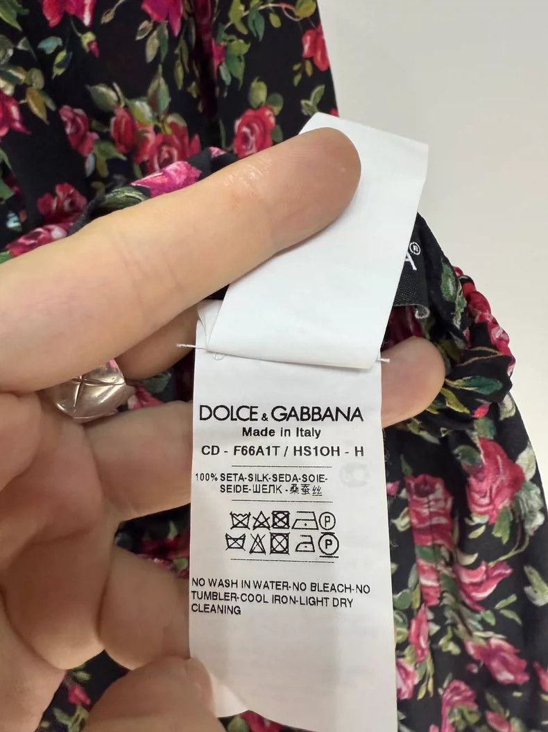 Dolce & Gabbana Romantic Floral Silk Dress by Dolce & Gabbana Size L / US 10 / IT 46 - 6 Thumbnail