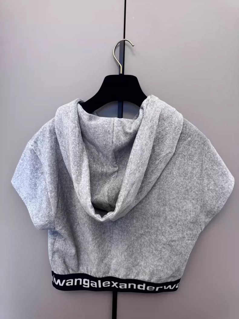 Alexander Wang Alexander Wang Gray Hooded Crop Top Size S / US 4 / IT 40 - 2 Thumbnail