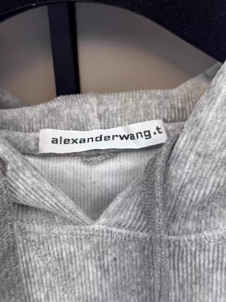 Alexander Wang Alexander Wang Gray Hooded Crop Top Size S / US 4 / IT 40 - 3 Thumbnail