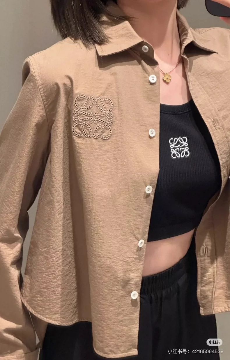 Loewe Loewe Long Sleeve Shirt with Logo Size L / US 10 / IT 46 - 7 Thumbnail