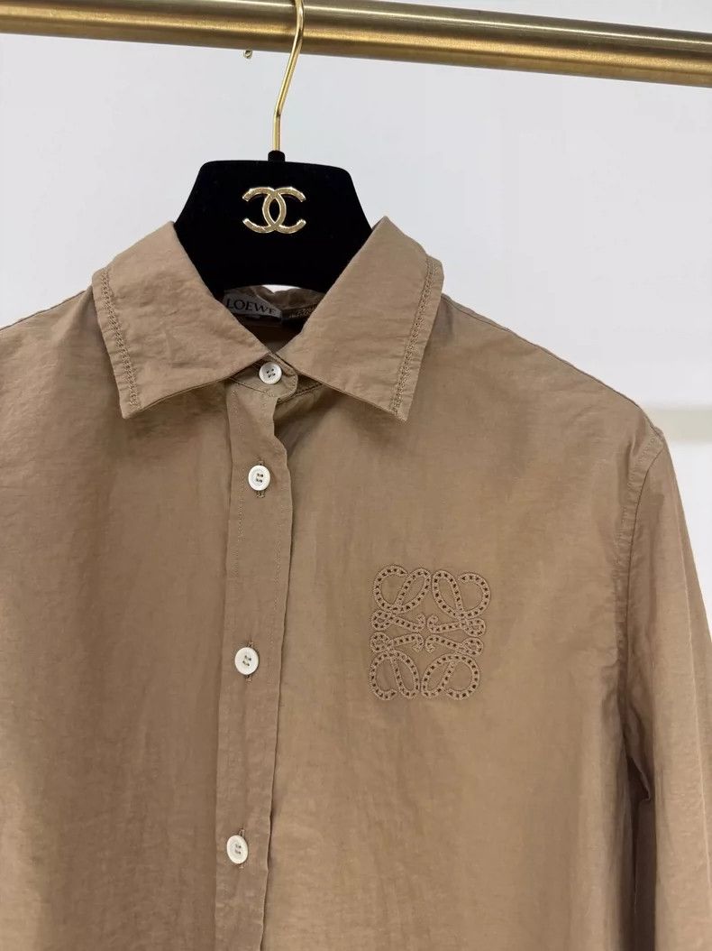 Loewe Loewe Long Sleeve Shirt with Logo Size L / US 10 / IT 46 - 3 Thumbnail