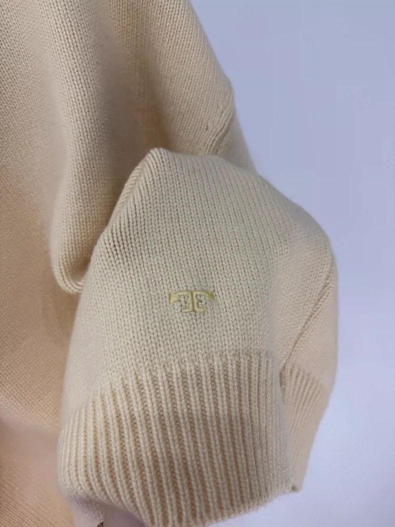 Tory Burch New Tory Burch Yellow Cashmere Sweater Size XS / US 0-2 / IT 36-38 - 3 Thumbnail