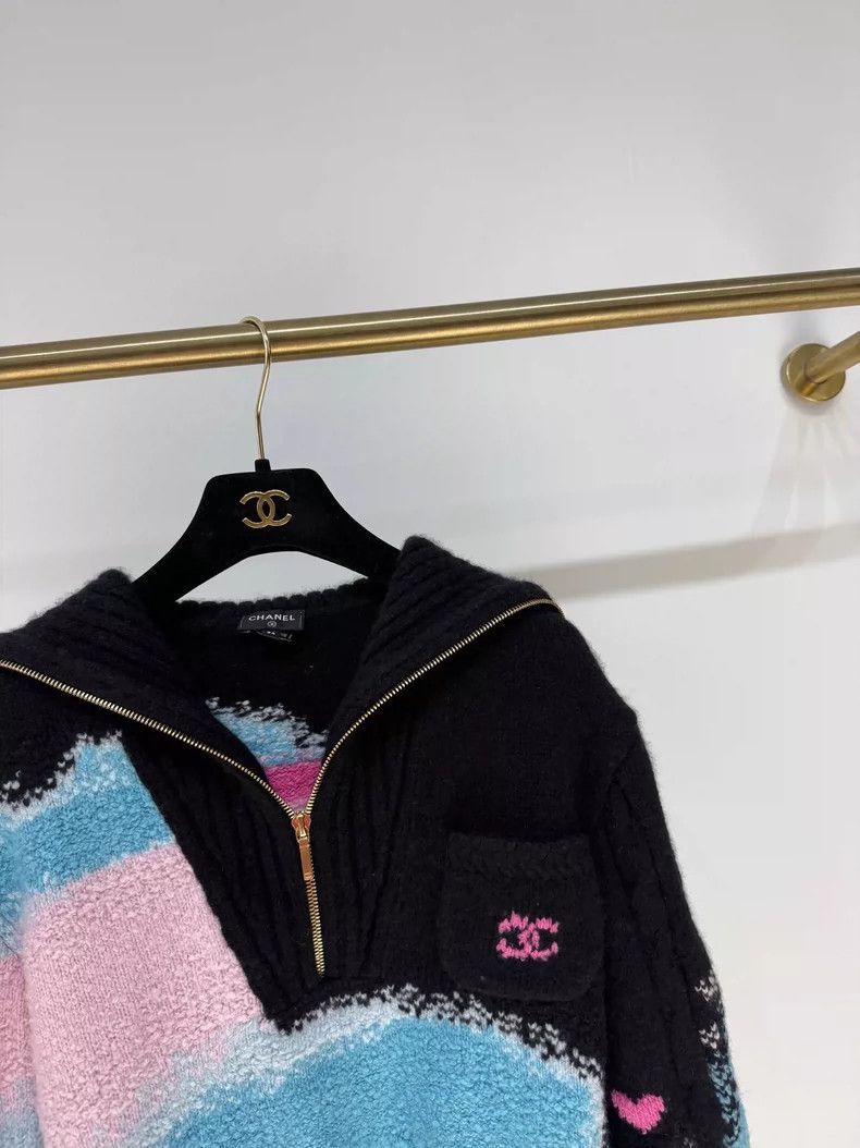 Chanel Chanel Color Block Knit Sweater 22N Size M / US 6-8 / IT 42-44 - 3 Thumbnail