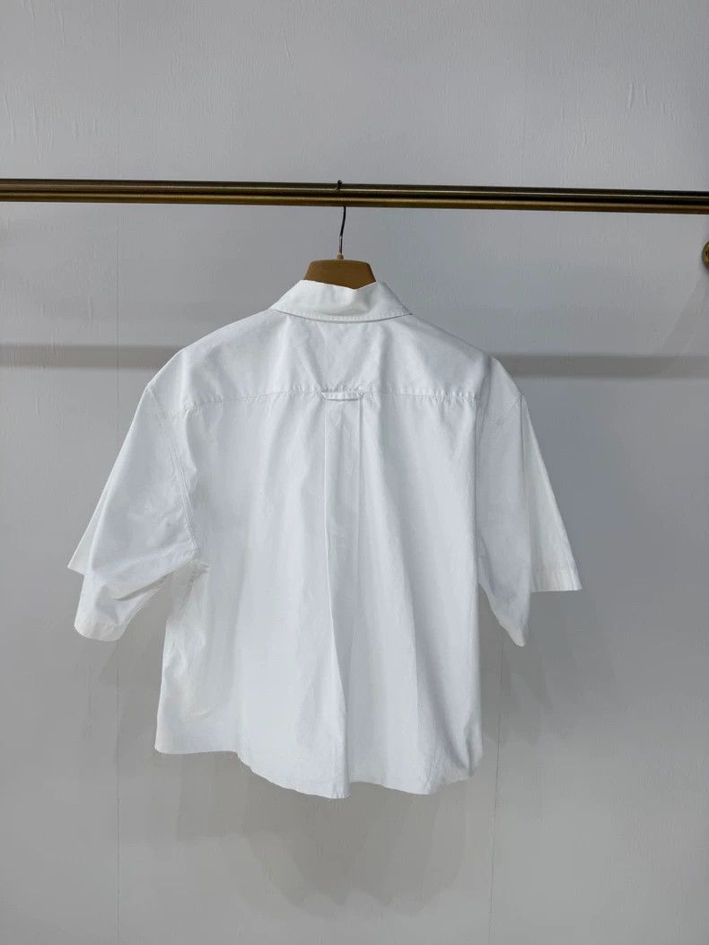 Miu Miu Miu Miu Academy Style Logo Short Sleeve Shirt Size L / US 10 / IT 46 - 2 Thumbnail