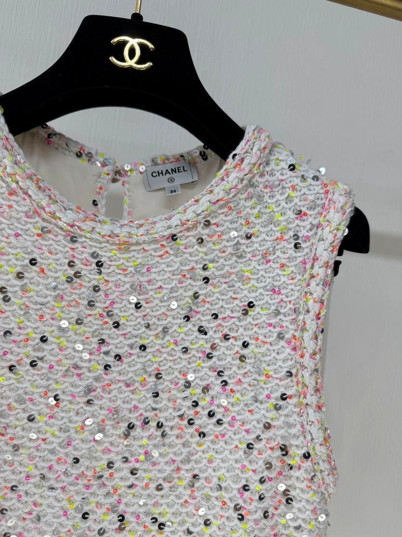 Chanel Chanel Colorful Sequin Knit Dress Size S / US 4 / IT 40 - 5 Thumbnail