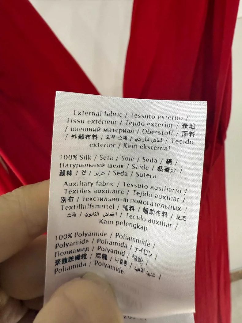 Valentino Valentino Red Pleated Silk Backless Dress Size L / US 10 / IT 46 - 8 Thumbnail