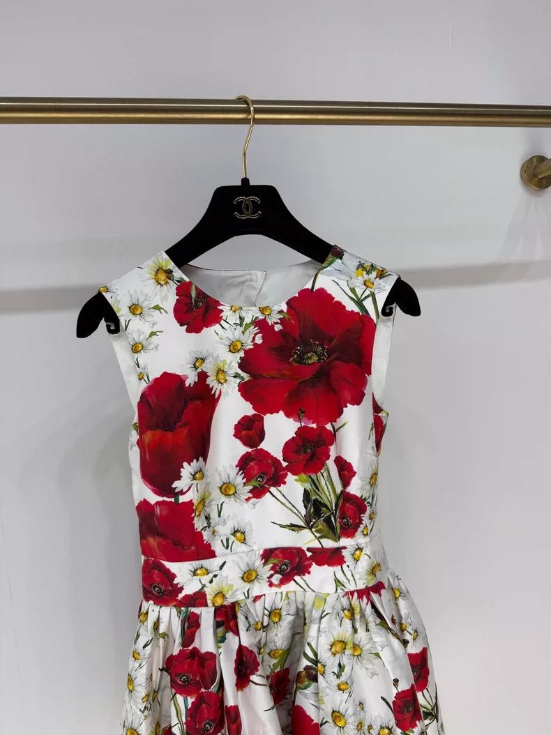Dolce & Gabbana Floral Print Backless Dress for Exquisite Girls Size S / US 4 / IT 40 - 3 Thumbnail