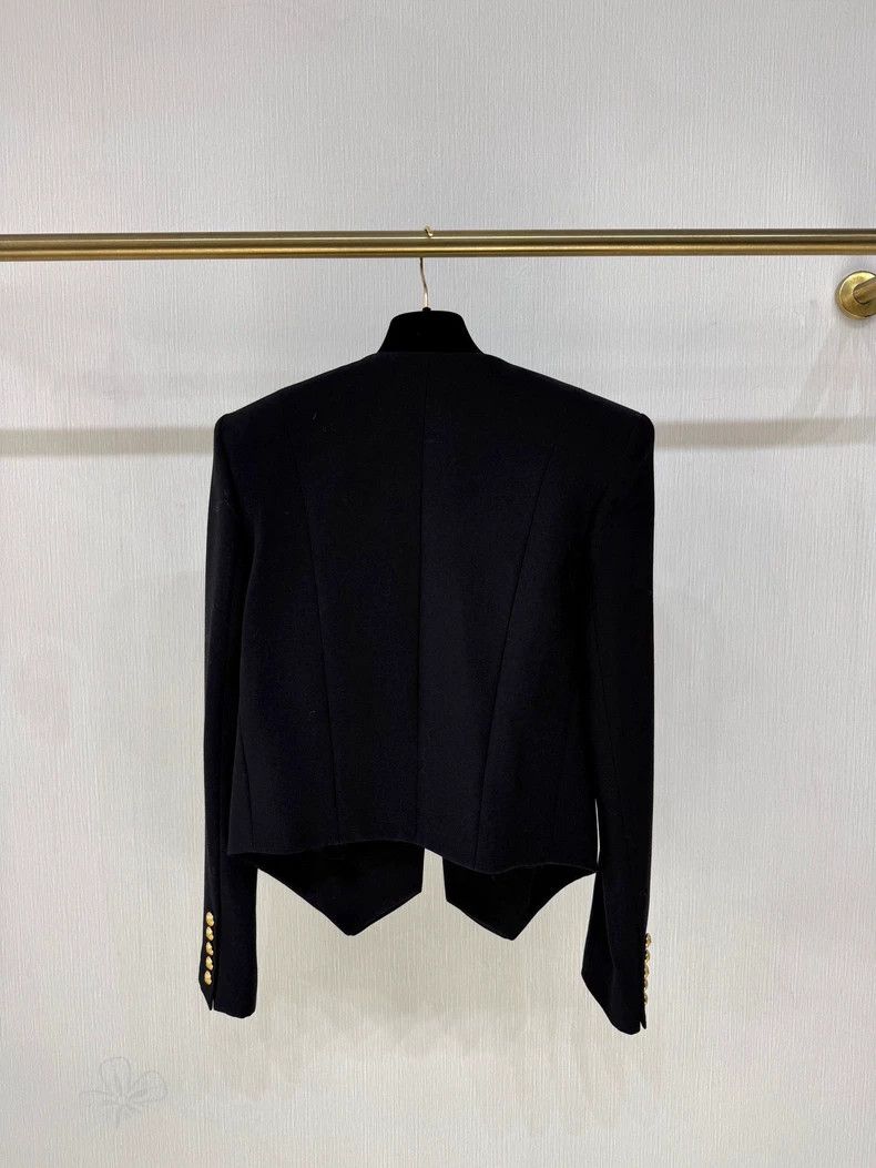 Balmain Balmain Black Double-Breasted Blazer Jacket Size S / US 4 / IT 40 - 2 Thumbnail