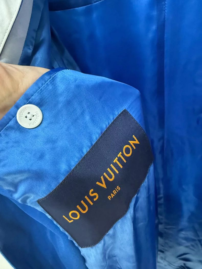Louis Vuitton Blue Cloud Print Windbreaker Coat Size L / US 10 / IT 46 - 4 Thumbnail