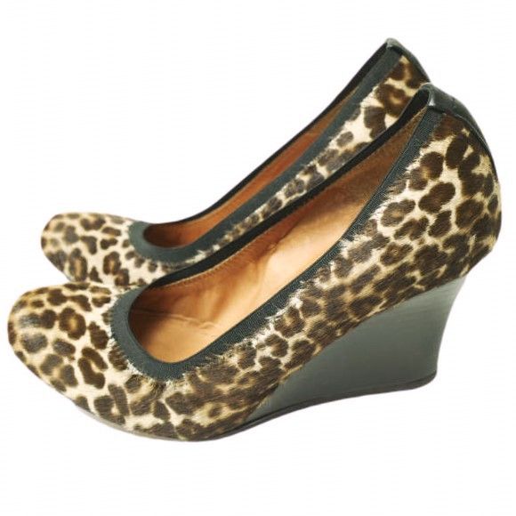 Lanvin Lanvin Lanvin WEDGE BALLERINE Calf Hair Wedge Pumps Leather Shoes 360-49725-391 DUTY FREE for USA Size ONE SIZE - 2 Thumbnail
