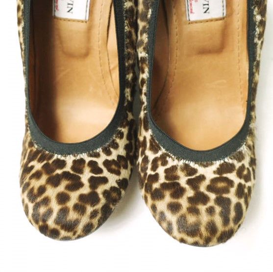 Lanvin Lanvin Lanvin WEDGE BALLERINE Calf Hair Wedge Pumps Leather Shoes 360-49725-391 DUTY FREE for USA Size ONE SIZE - 5 Thumbnail