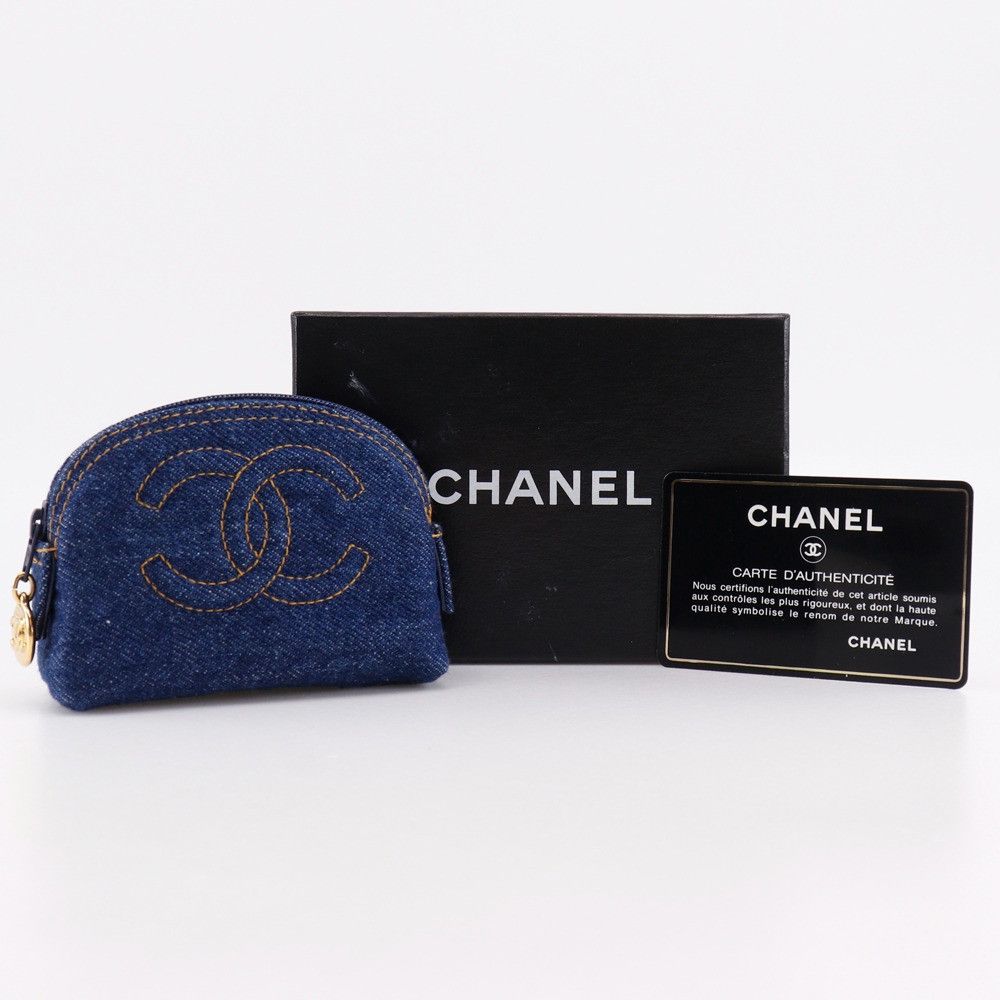 Chanel Chanel Chanel Coco Mark Denim Pouch Denim Other A02789X03304 DUTY FREE for USA Size ONE SIZE - 11 Thumbnail