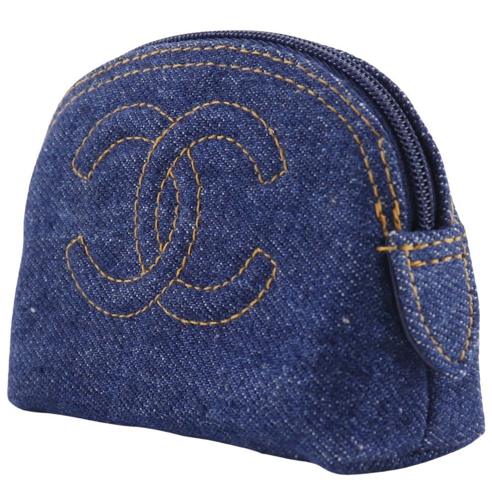Chanel Chanel Chanel Coco Mark Denim Pouch Denim Other A02789X03304 DUTY FREE for USA Size ONE SIZE - 2 Thumbnail