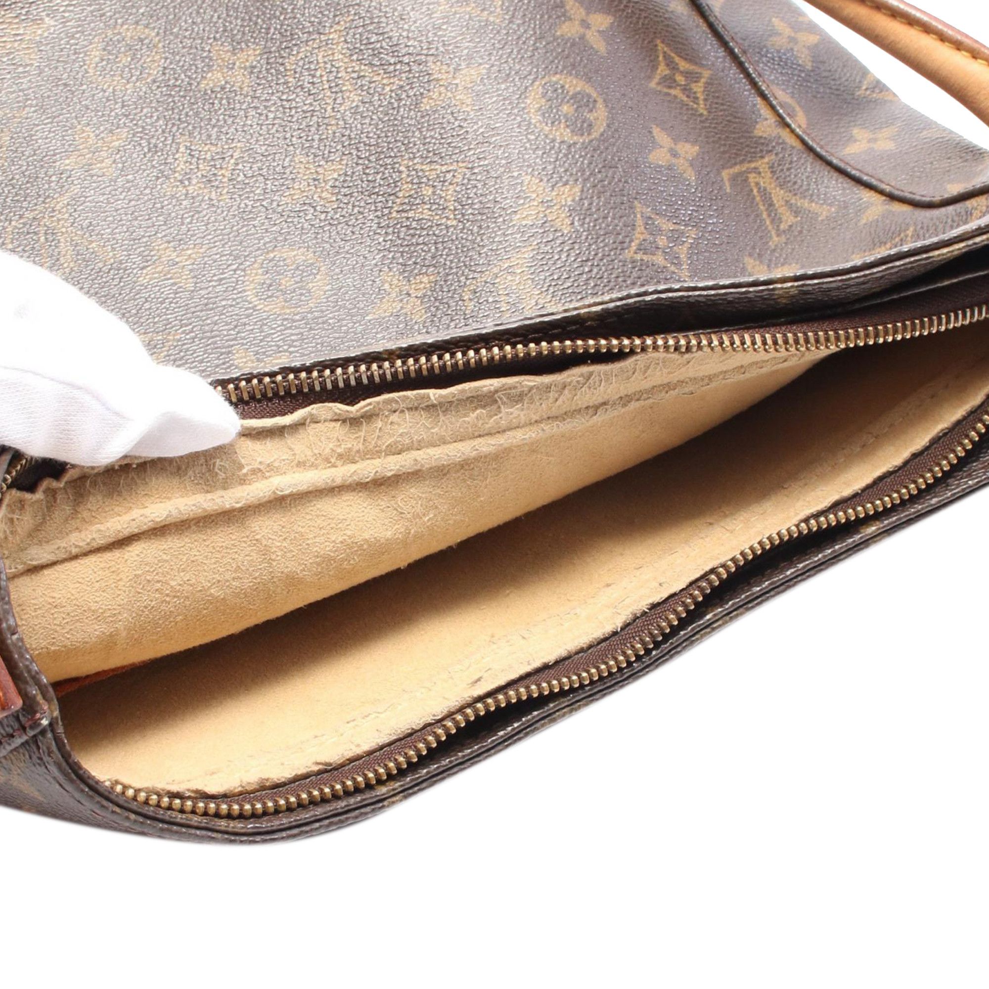 Louis Vuitton Louis Vuitton LOUIS VUITTON Looping GM Shoulder Bag M51145 Monogram PVC coated canvas leather Brown Used Women Size ONE SIZE - 6 Thumbnail